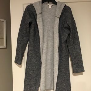 Hoodie cardigan long sweater